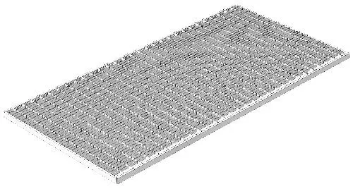 Решетка Gidrolica Step Pro 490х990мм-стальная ячеистая оцинкованная (302)