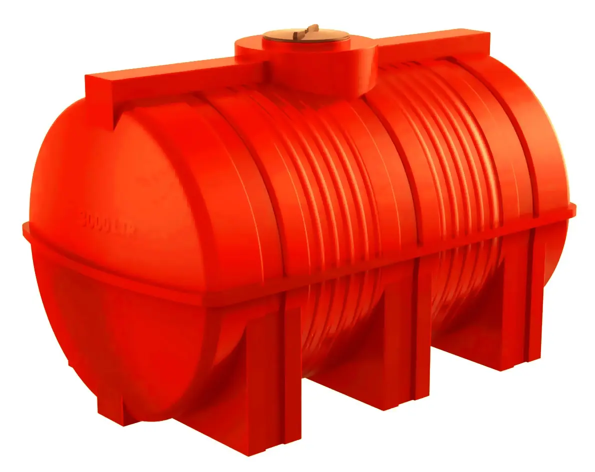 Пластиковая емкость горизонтальная G-3000 (Красный)