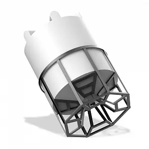 Пластиковая конусная емкость KV 3000 в обрешетке 4