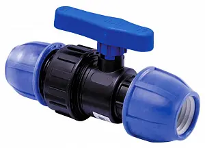 Кран шаровый компрессионный d32 1