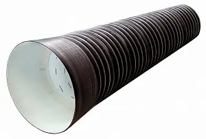 Труба гофрированная sn6 290/250 6м с раструбом (ПЕРФОРАЦИЯ) 0