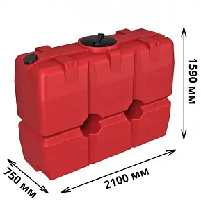 Пластиковая емкость ЭкоПром SK 2000 (Красный) 2