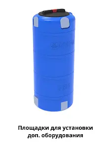 Пластиковая емкость ЭкоПром А 200л (Синий) 8