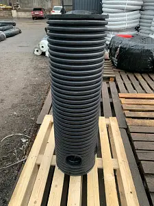 Дренажный колодец d315 h1000 с черной крышкой (отводы 110 мм) 8