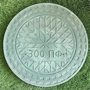 Люк d340 зеленый, полимерно-песчаный 5