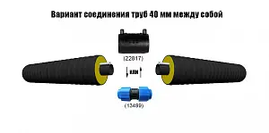 ТВЭЛ-ПЭКС  ПЭ 100 SDR 13,6 25х2,0/90 с кабель каналом 5