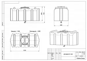 Бак душевой (серия R) 300 л с подогревом 2