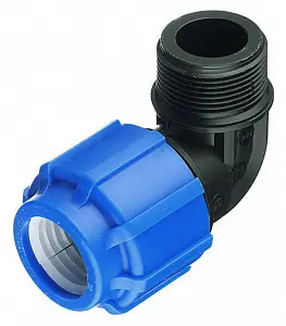 Отвод компрессионный  d50х1 1/2" НР 1