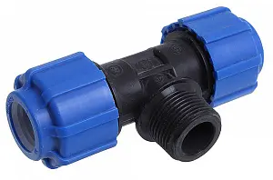 Тройник компрессионный  d50х1 1/2" НР 1