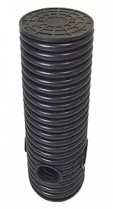 Дренажный колодец d315 h5000 с черной крышкой (отводы 160 мм) 0
