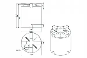 Пластиковая емкость ЭкоПром T 5000 (Черный) 1