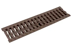 Комплект: Лоток Европартнер 150 мм с пластиковыми решетками коричневыми Ромбы 1 метр 3