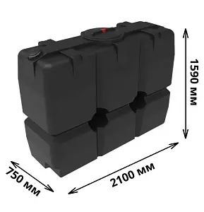 Пластиковая емкость ЭкоПром SK 2000 (Черный) 2