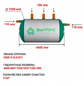 Септик Bioprime Trio 5,0 1