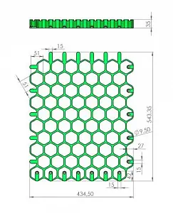 Решетка газонная Gidrolica Eco Normal РГ-53.43.3,5-пластиковая черная (610) 2