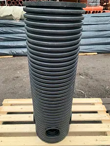 Дренажный колодец d315 h1000 с черной крышкой (отводы 110 мм) 10