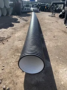 Труба гофрированная sn6 400/343 6м без раструба 1