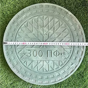 Люк d340 зеленый, полимерно-песчаный 6