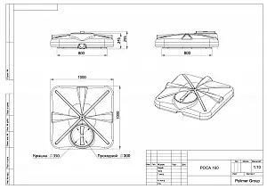 Бак для душа Роса 160 л 1