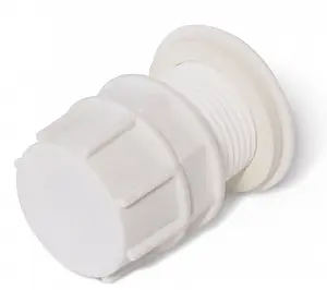 Отвод пластиковый для пластиковых емкостей с заглушкой 2" 0