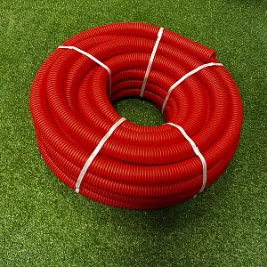 Труба гофрированная ПНД для металлопластиковых труб d50 красная (30 м) 2
