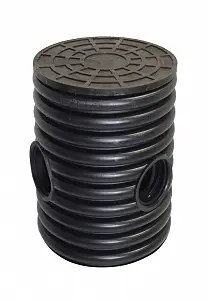 Дренажный колодец d575 h 500 с крышкой (отводы 200 мм) 0