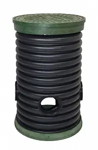 Дренажный колодец d460 h1000 с зеленой крышкой (отводы 110 мм) 0