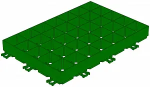 Газонная Решетка Gidrolica Eco Super РГ-60.40.6,4-пластиковая зеленая (601) 0