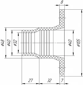 Муфта-гермоввод для труб 32/40 11