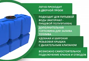 Пластиковая емкость ЭкоПром SK 2000 (Синий) 4