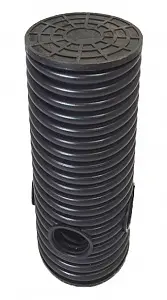 Дренажный колодец d315 h3500 с черной крышкой (отводы 160 мм) 0