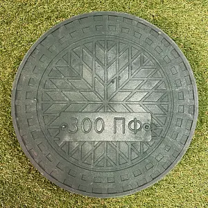 Люк d340 зеленый, полимерно-песчаный 4