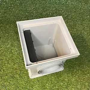Комплект: дождеприемник REDI/Europlast серый 200х200 с пластиковой решеткой 4