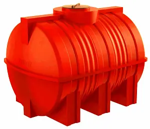 Пластиковая емкость горизонтальная G-2000 (Красный) 0