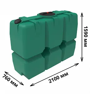 Пластиковая емкость ЭкоПром SK 2000 (Зеленый) 1