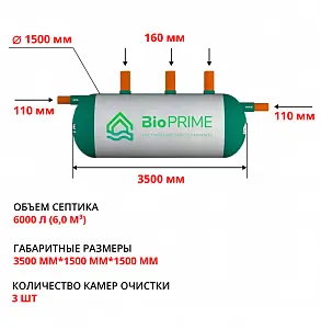 Септик Bioprime Trio 6,0 1