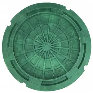 Люк садовый (до 1,5т.) зеленый, полимерно-песчаный 2