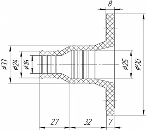 Муфта-гермоввод для труб 16/25 5