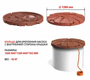 Крышка колодца Роса-2 (коричневый) 1