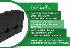 Пластиковая емкость ЭкоПром SK 2000 (Черный) 4