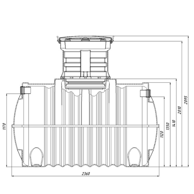Септик Rostok Ground 6 Pro с горловиной 600 мм - PR (с дренажным насосом) 1