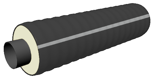 Труба ТВЭЛ-ЭКОПЭКС с кожух-каналом 63х2,0/110 мм (бухта 20 м)