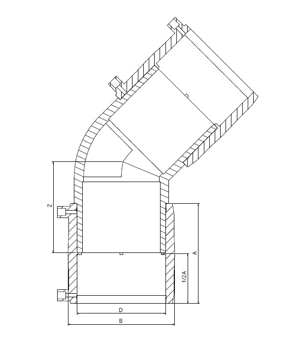 Отвод электросварной 45 град. 25 SDR11 (FOX) 1