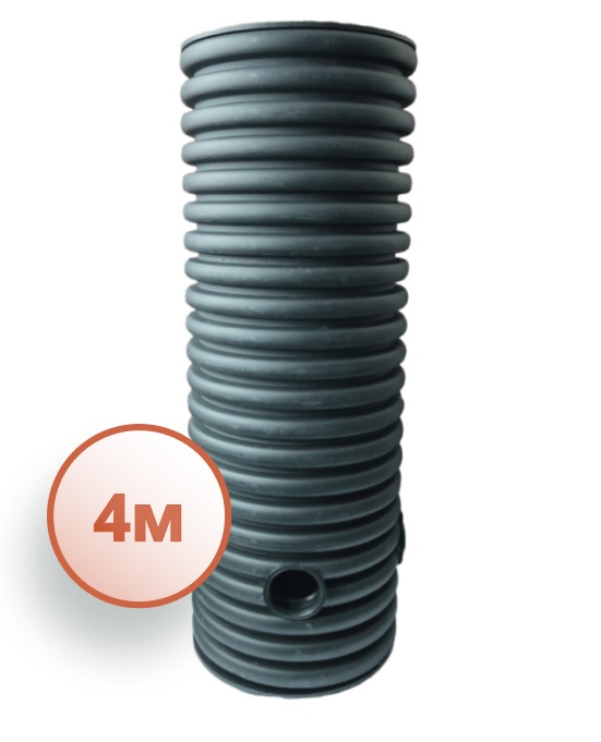 Дренажный колодец d500 h4000 с черной крышкой (отводы 160 мм) 0