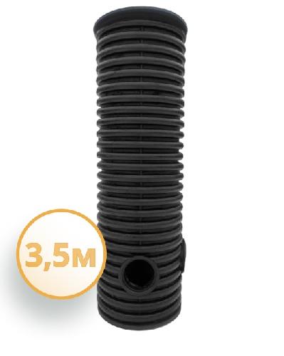 Дренажный колодец d315 h3500 с черной крышкой (отводы 110 мм)