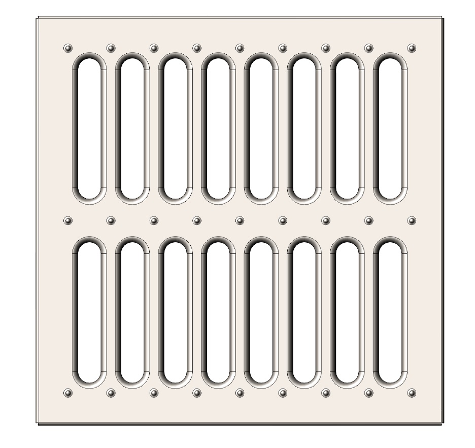 Решетка водоприемная Gidrolica Point РВ-28,5.28,5 - штампованная стальная оцинкованная, кл.А15 (200/1) 1