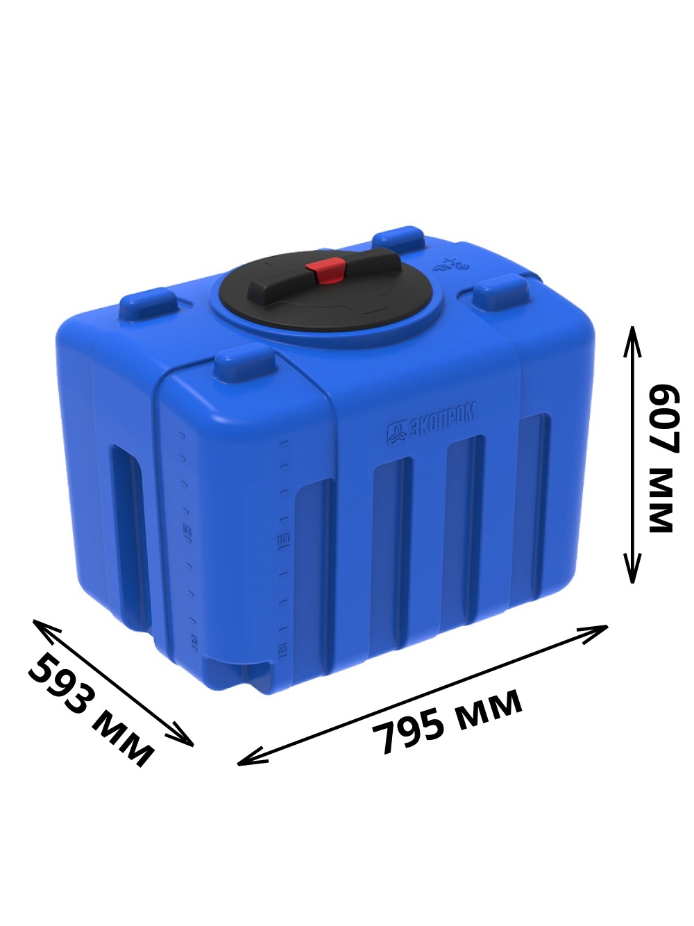 Пластиковая емкость ЭкоПром XS 200 (Синий) 1