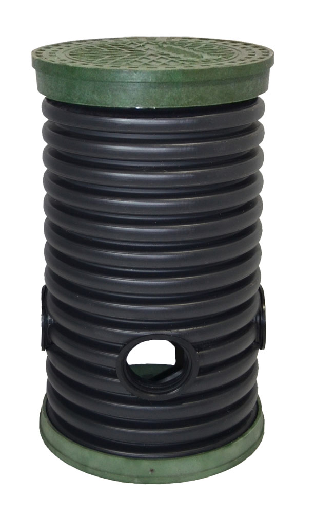 Дренажный колодец d460 h1500 с зеленой крышкой (отводы 200 мм) 0