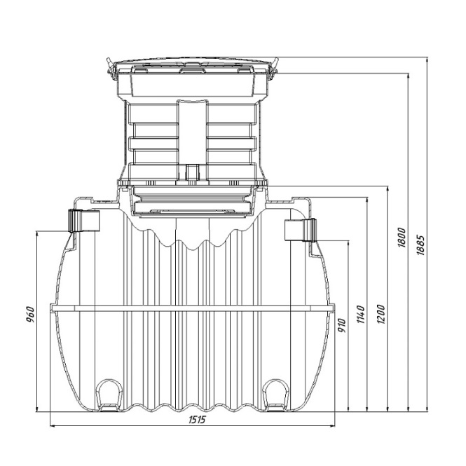 Септик Rostok Ground 3 Pro с горловиной 600 мм - PR (с дренажным насосом) 1