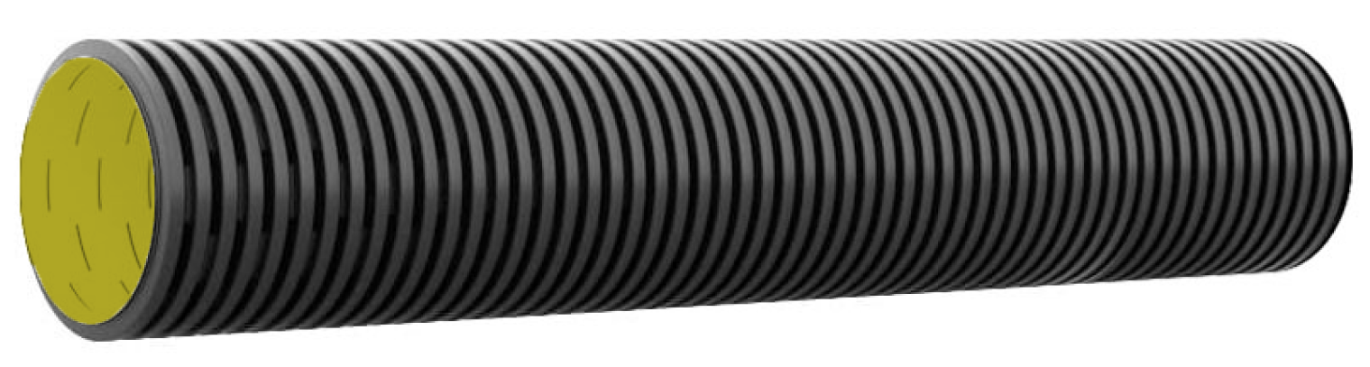 (ПЕРФОРАЦИЯ) Труба гофрированная ATL Pe sn8  466/400 6м с раструбом  3